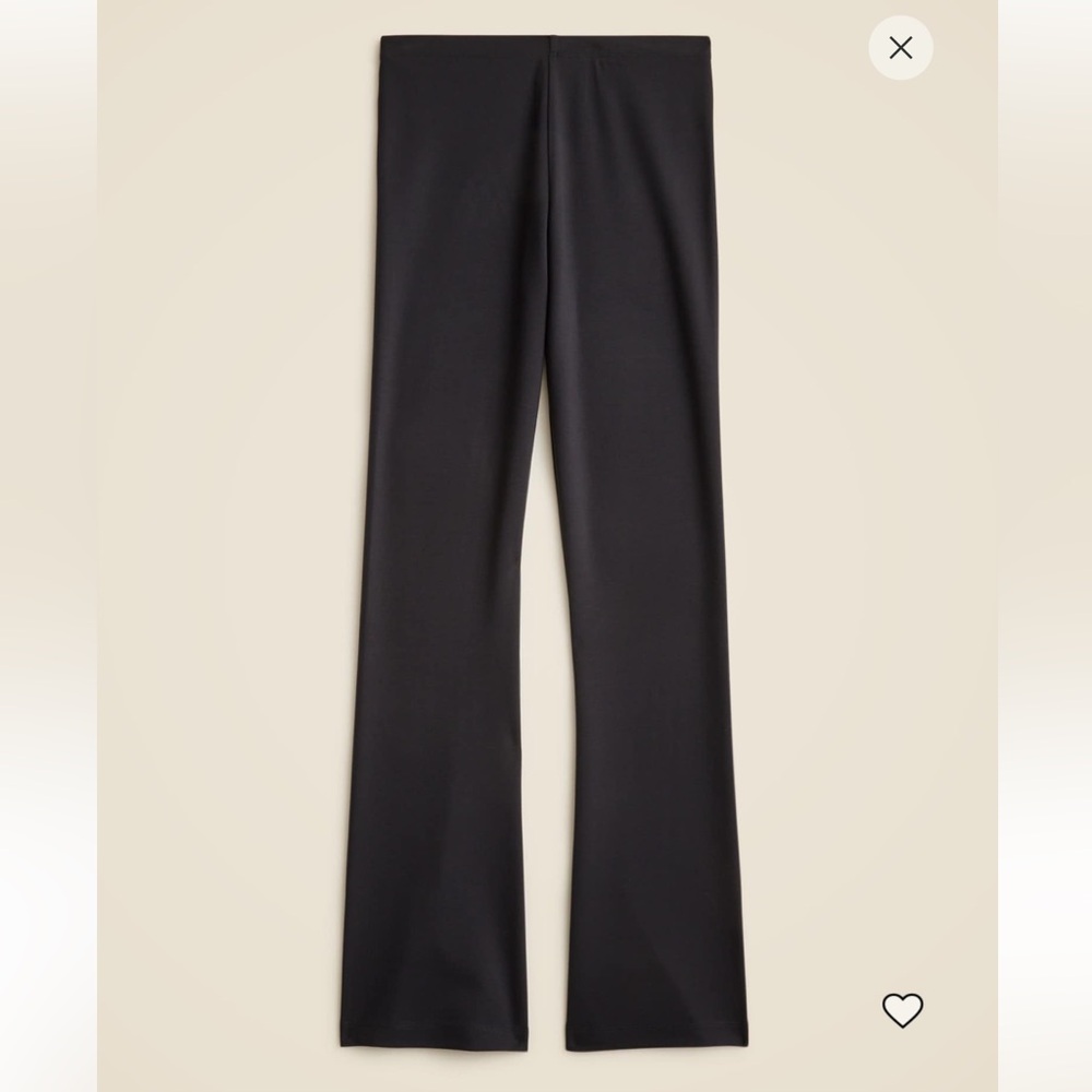Black Slim-Flare Stretch Point Pants